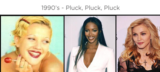 Eyebrows through the ages - 1990s