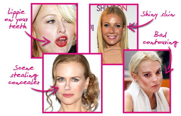 Celeb beauty blunders (and how to avoid them) 1 Celeb make-up blunders, Paris Hilton, Nicole Kidman, Gwyneth Paltrow, Lindsay Lohan